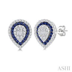 ASHI Pear Shape Gemstone & Diamond Fusion Earrings 57975PPFGERSPWG-PR