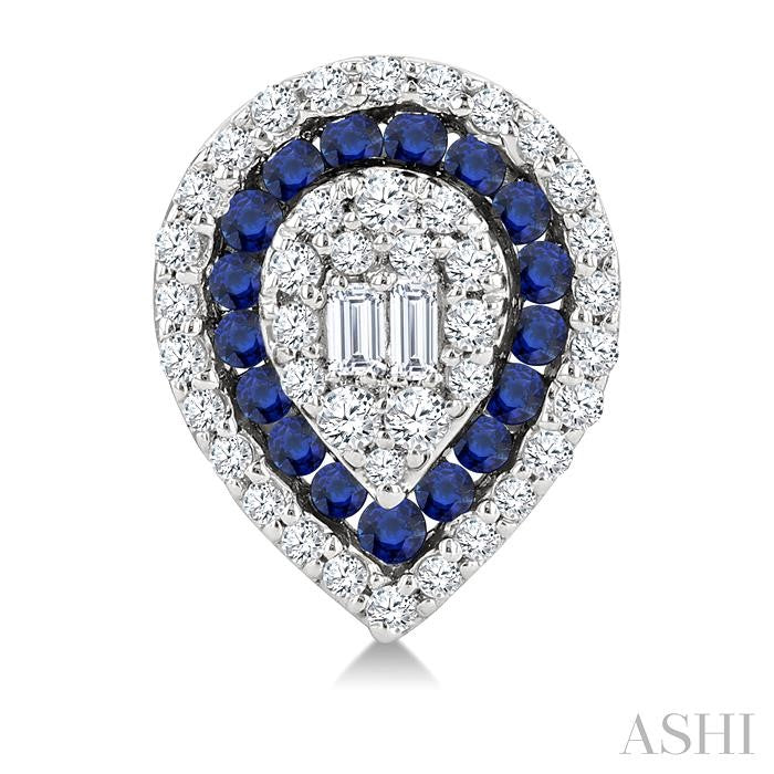 ASHI Pear Shape Gemstone & Diamond Fusion Earrings 57975PPFGERSPWG-PR