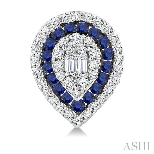 ASHI Pear Shape Gemstone & Diamond Fusion Earrings 57975PPFGERSPWG-PR