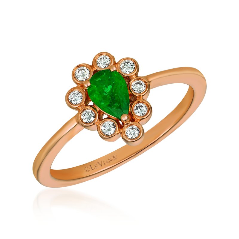 Le Vian 14K Strawberry Gold® Costa Smeralda Emeralds™ 3/8 cts. Ring TRMH 30A