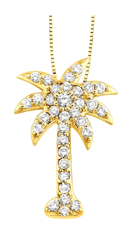 Parkplace Jewelers Palm Tree Diamond Fashion Pendant 63713PPFXPDYG