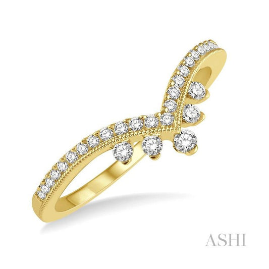 ASHI Chevron Diamond Wedding Band 30196PPFHYG