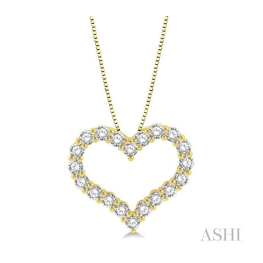 ASHI Heart Shape Diamond Pendant 94051PPFGPDYG