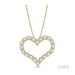 ASHI Heart Shape Diamond Pendant 94051PPFGPDYG