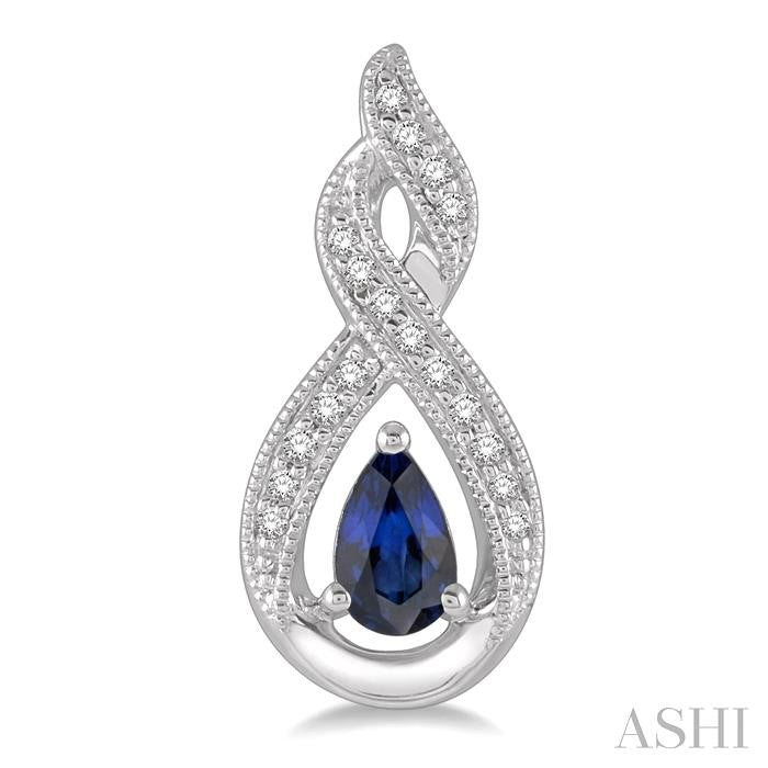 ASHI Pear Shape Gemstone & Diamond Earrings 58598PPTSERSPWG