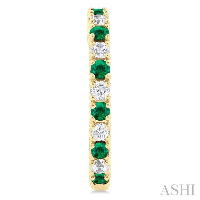 ASHI Alternate Gemstone & Diamond Hoop Earrings 58656PPTGEREMYG