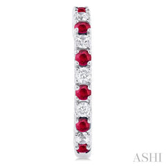 ASHI Alternate Gemstone & Diamond Hoop Earrings 58656PPTGERRBWG