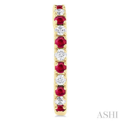 ASHI Alternate Gemstone & Diamond Hoop Earrings 58656PPTGERRBYG