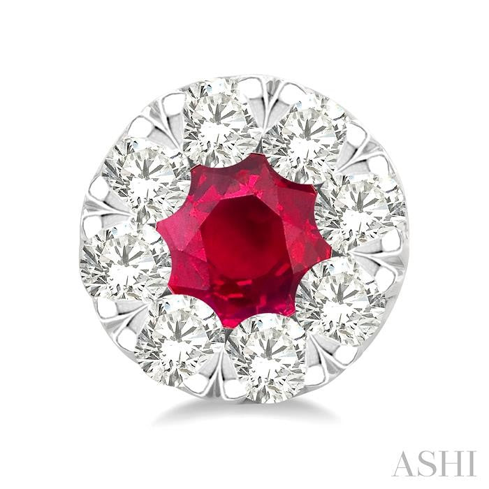 ASHI Lovebright Gemstone & Diamond Earrings 58683PPFGERRBWG