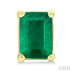 ASHI Emerald Shape Gemstone Stud Earrings 58909PPF@EREMYG-OC