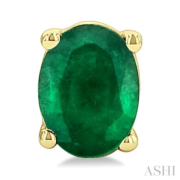 ASHI Oval Shape Gemstone Stud Earrings 58909PPF@EREMYG-OV