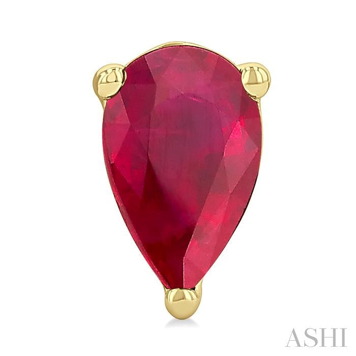ASHI Pear Shape Gemstone Stud Earrings 58909PPF@ERRBYG-PR