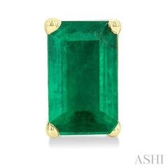 ASHI Emerald Shape Gemstone Stud Earrings 58919PPF@EREMYG-OC