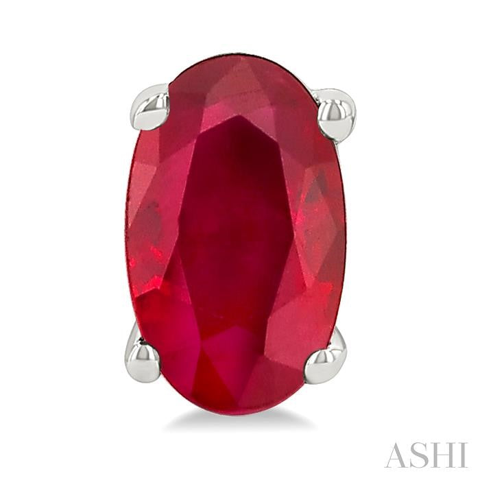 ASHI Oval Shape Gemstone Stud Earrings 58919PPF@ERRBWG-OV