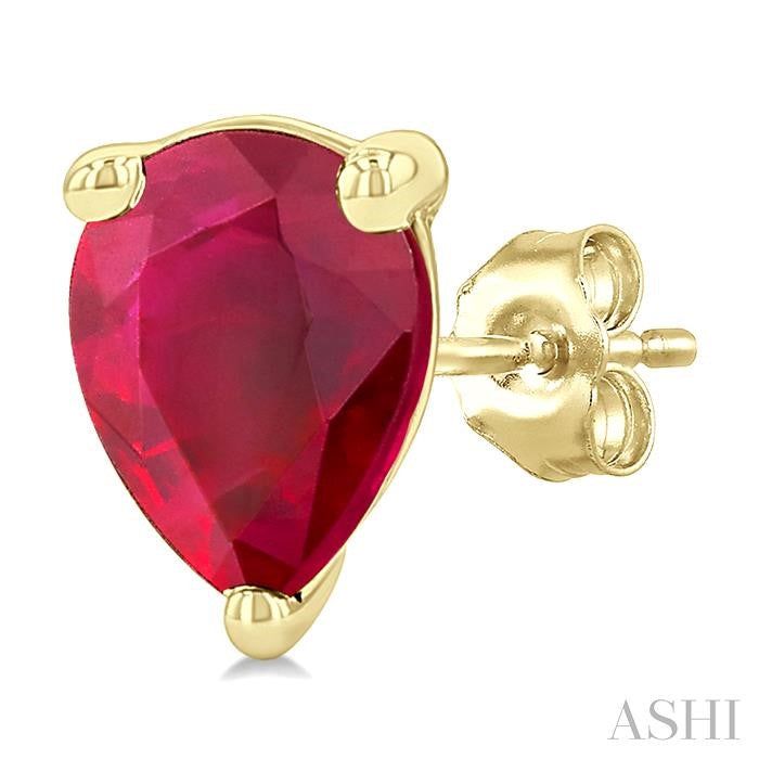 ASHI Pear Shape Gemstone Stud Earrings 58919PPF@ERRBYG-PR