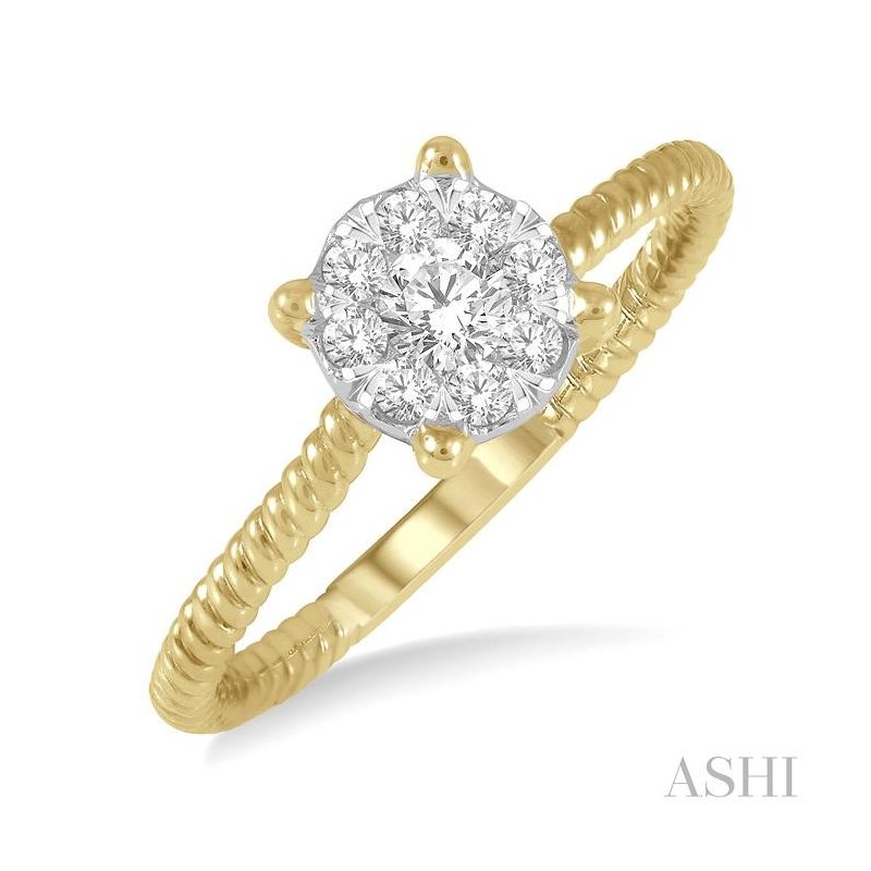 ASHI Round Shape Lovebright Diamond Ring 148F5PPFHYW