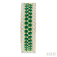 ASHI Gemstone & Diamond Hoop Earrings 59053PPFGEREMYG
