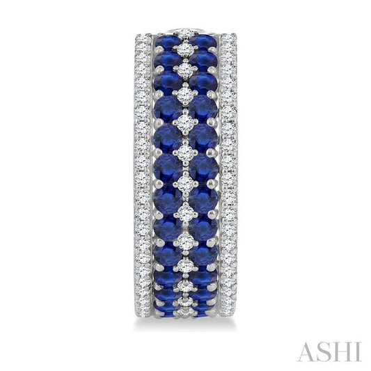 ASHI Gemstone & Diamond Hoop Earrings 59072PPFGERSPWG