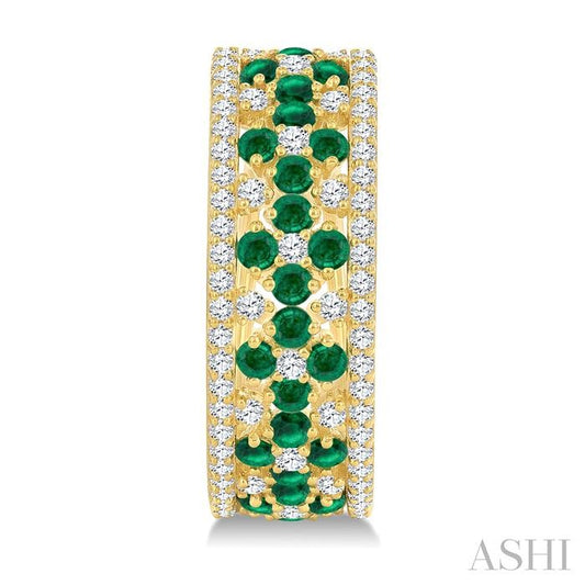 ASHI Gemstone & Diamond Hoop Earrings 59082PPFGEREMYG