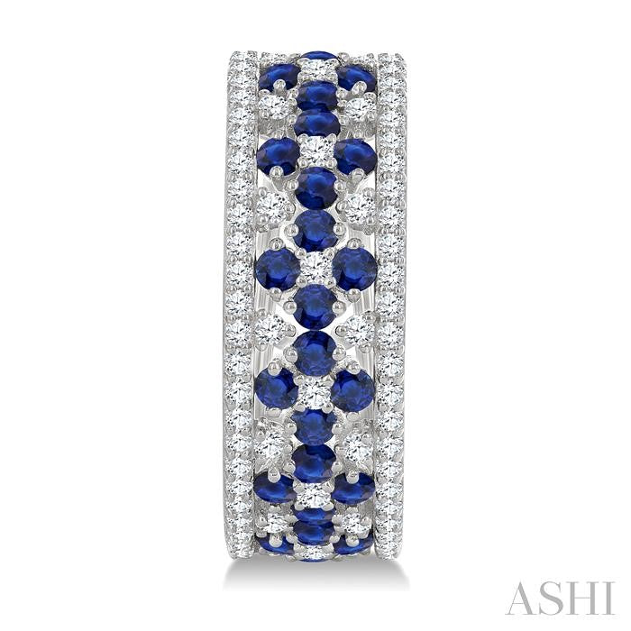ASHI Gemstone & Diamond Hoop Earrings 59082PPFGERSPWG