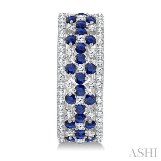 ASHI Gemstone & Diamond Hoop Earrings 59082PPFGERSPWG