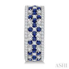 ASHI Gemstone & Diamond Hoop Earrings 59082PPFGERSPWG