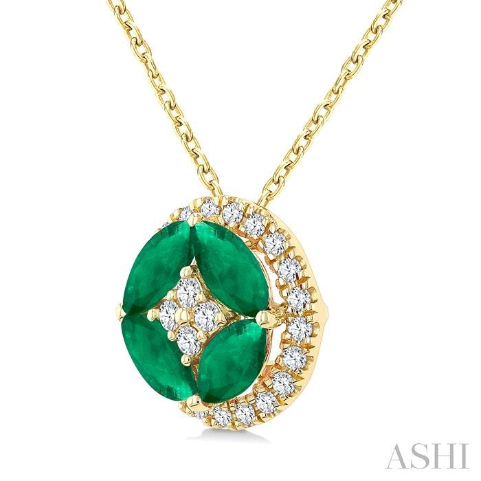 ASHI Gemstone & Diamond Fashion Pendant 59238PPTGPDEMYG