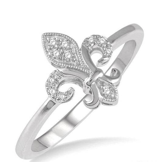 Parkplace Jewelers Fleur De Lis Diamond Fashion Ring 354B9PPTSWG
