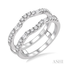 ASHI Baguette Diamond Insert Ring 29463PPFHWG