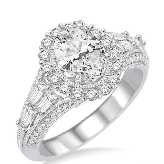 Parkplace Jewelers Oval Shape Semi-Mount Halo Diamond Engagement Ring 217A2PPFRWG-SM