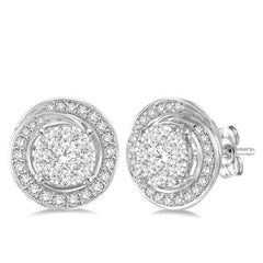 Parkplace Jewelers Round Shape Halo Lovebright Diamond Earrings 910D3PPFVERWG