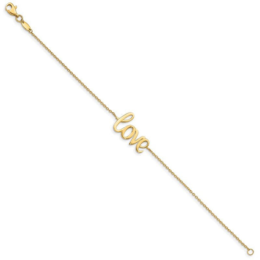 Quality Gold 14K Polished LOVE Bracelet FB1427-7