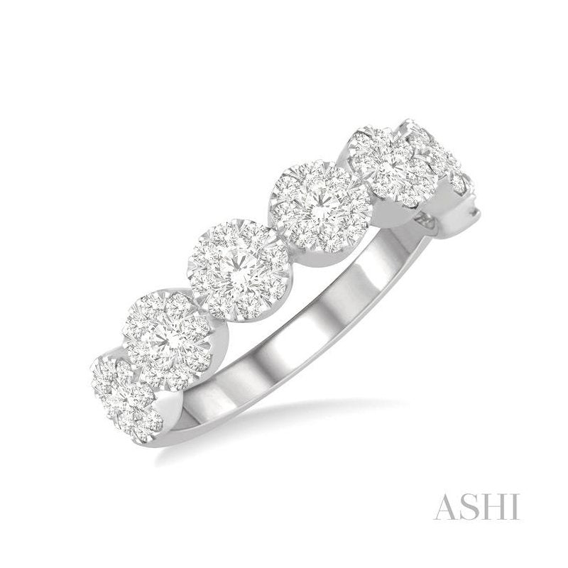 ASHI Round Shape 7 Stone Lovebright Essential Diamond Wedding Band 152D2PPFGWG