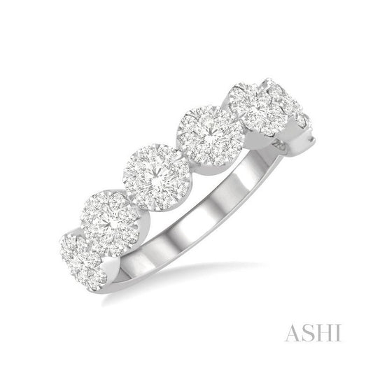 ASHI Round Shape 7 Stone Lovebright Essential Diamond Wedding Band 152D2PPFGWG