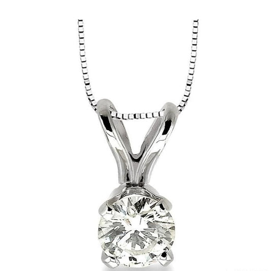 Parkplace Jewelers Round Shape Diamond Solitaire Pendant 90146PPFNPDW