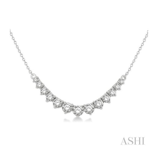 ASHI Graduated Diamond Smile Necklace 991H1PPFGNKWG