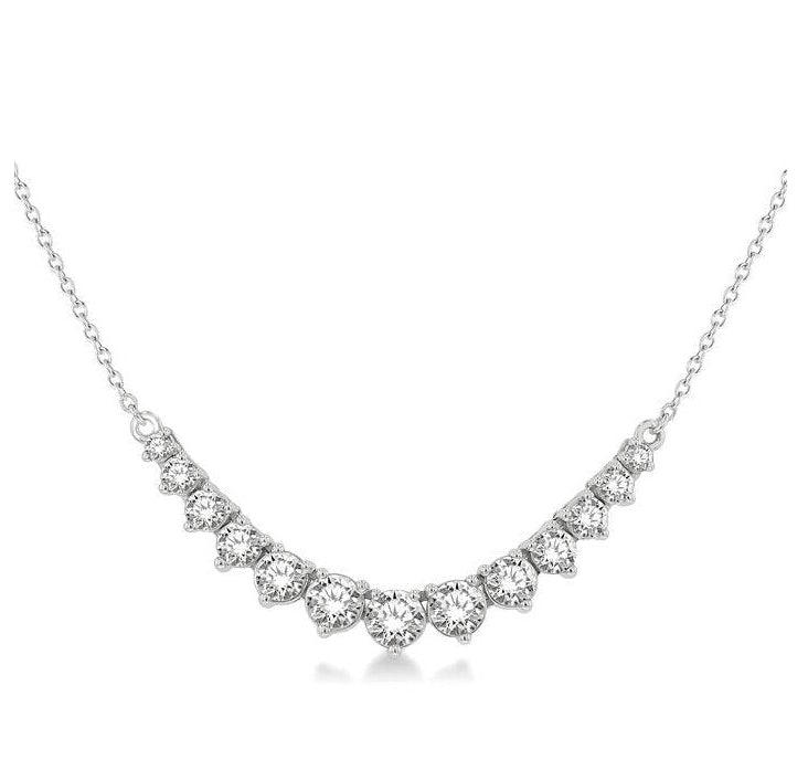 Parkplace Jewelers Graduated Diamond Smile Necklace 991H1PPFGNKWG