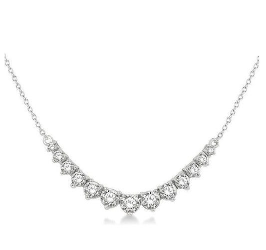 Parkplace Jewelers Graduated Diamond Smile Necklace 991H1PPFGNKWG