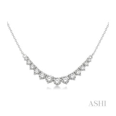 ASHI Graduated Diamond Smile Necklace 991H1PPFGNKWG