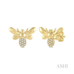 ASHI Bumble Bee Petite Diamond Fashion Earrings 649A9PPTSERYG