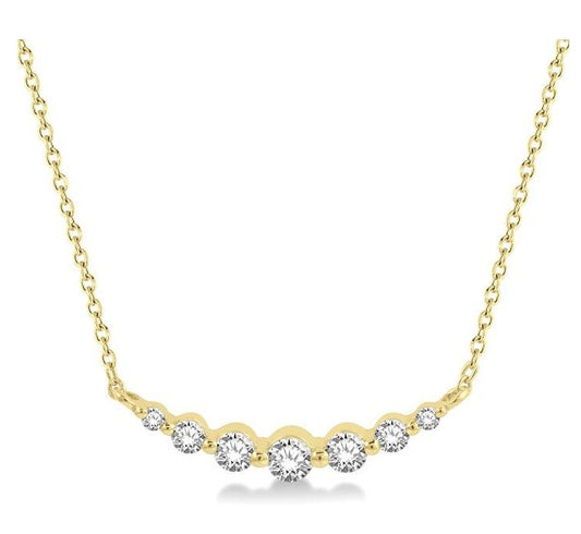 Parkplace Jewelers Graduated Diamond Fixed Smile Necklace 990HQPPFGNKYG