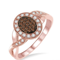 Parkplace Jewelers Oval Shape Champagne Halo Diamond Ring 33795PPTSPG