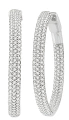 Parkplace Jewelers Pave-Set Inside-Out Diamond Hoop Earrings 627C1PPFHERWG