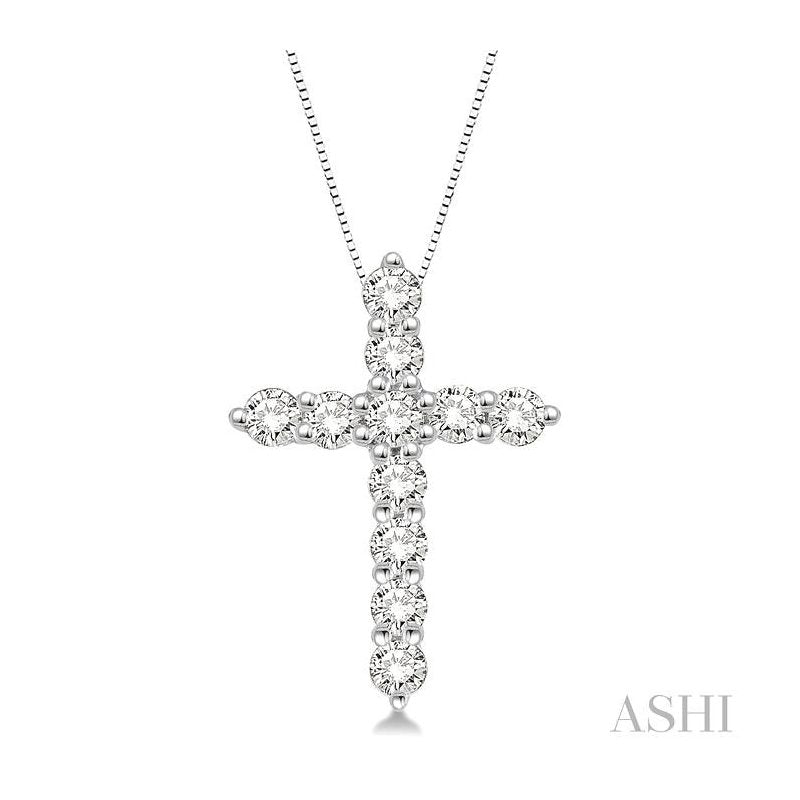ASHI Cross Diamond Pendant 96452PPFGPDWG