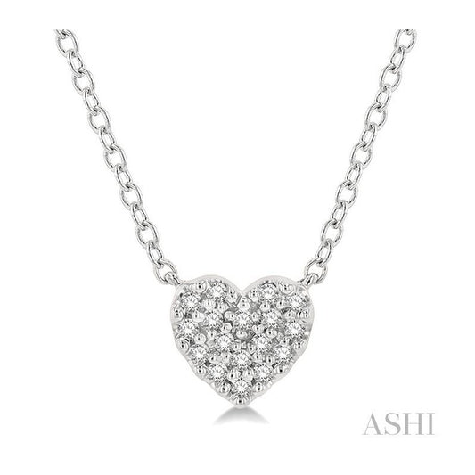ASHI Heart Shape Petite Diamond Fashion Pendant 644A8PPTSPDWG