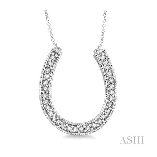 ASHI Silver Horseshoe Diamond Fashion Pendant 86698PPSSSLPD