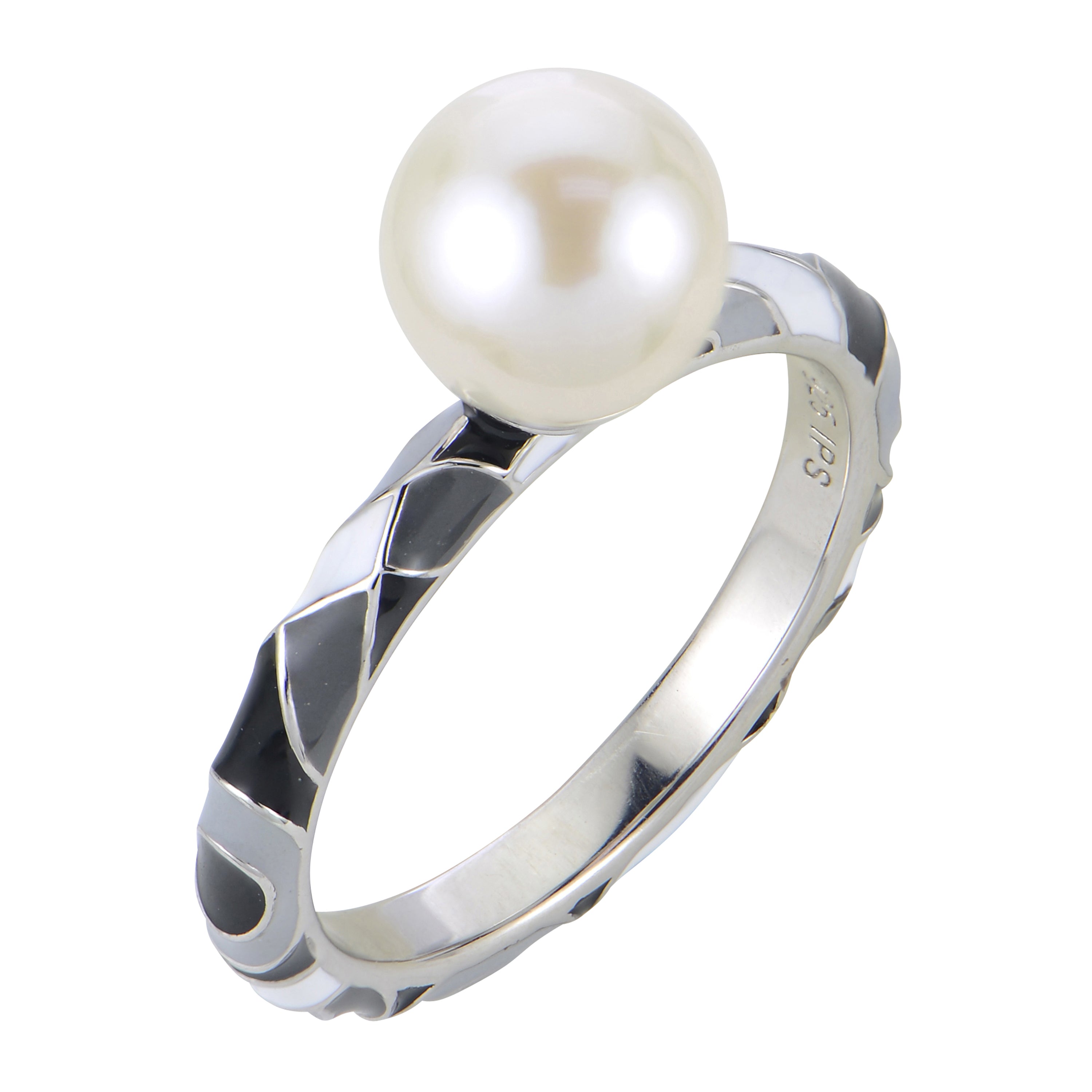 Imperial Partners Sterling Silver Freshwater Pearl Ring 612605/BWG-7