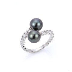 Imperial Partners Sterling Silver Tahitian Pearl Ring 617312/B-7