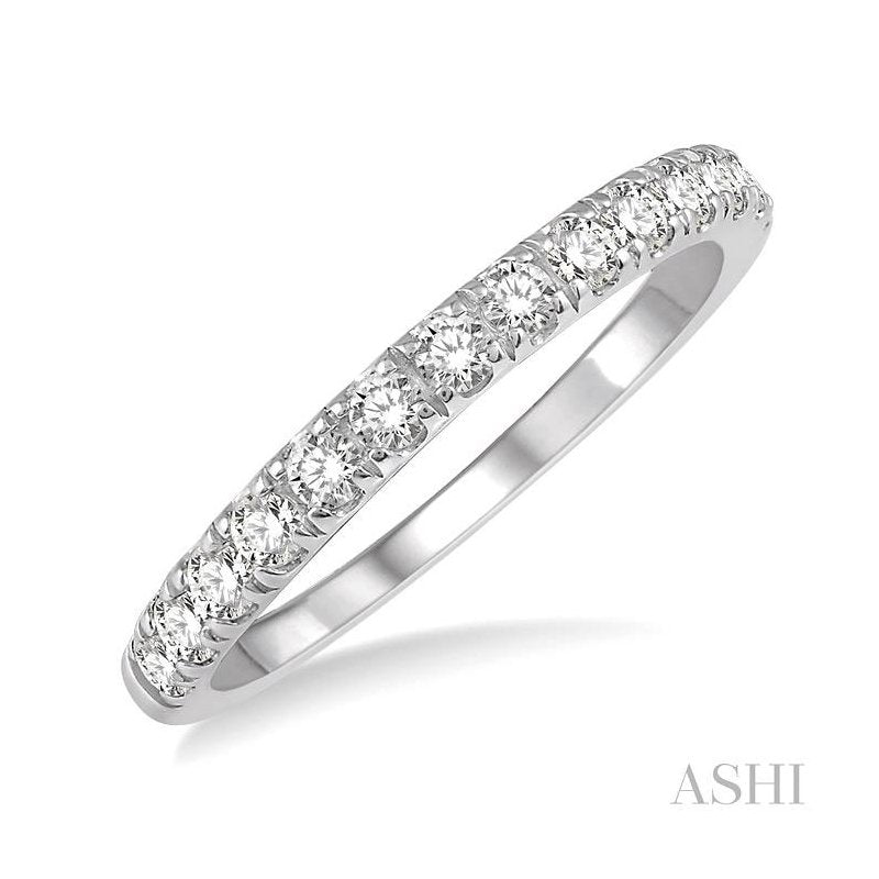 ASHI Diamond Wedding Band 24473PPFHWG-WB