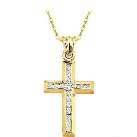Parkplace Jewelers Channel Set Cross Diamond Pendant 95116PPFXPD